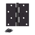 Door Hinges Oil Rubbed Bronze Hardware Hinges 4 Inch Square Black Interior Hinges for Doors 12 Pack