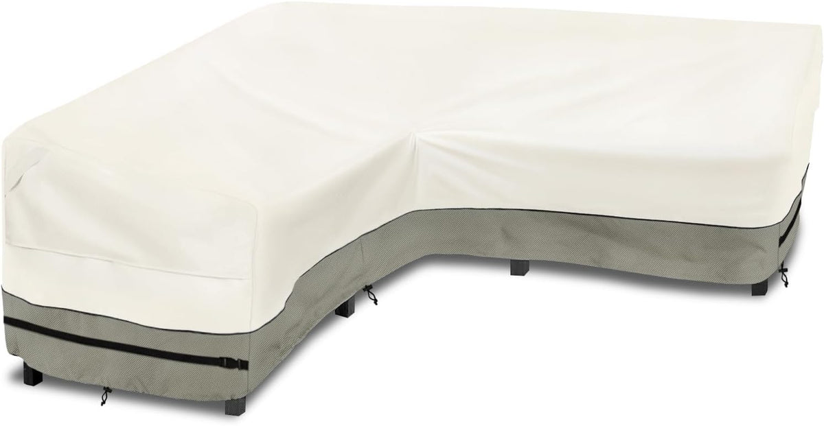 Outdoor Sectional Cover,V Shaped Patio Furniture Covers for 5-Seater Outdoor Sectional Furniture Couch 85"(85''L) x