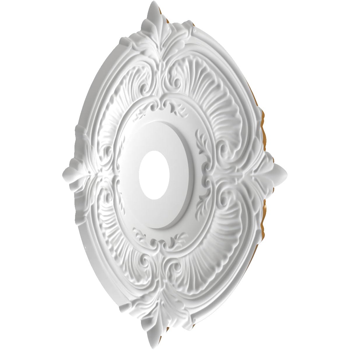 Attica Thermoformed PVC Ceiling Medallion (Fits Canopies up to 7 3/4"), 22"OD x 3 1/2"ID x 1"P, Universal