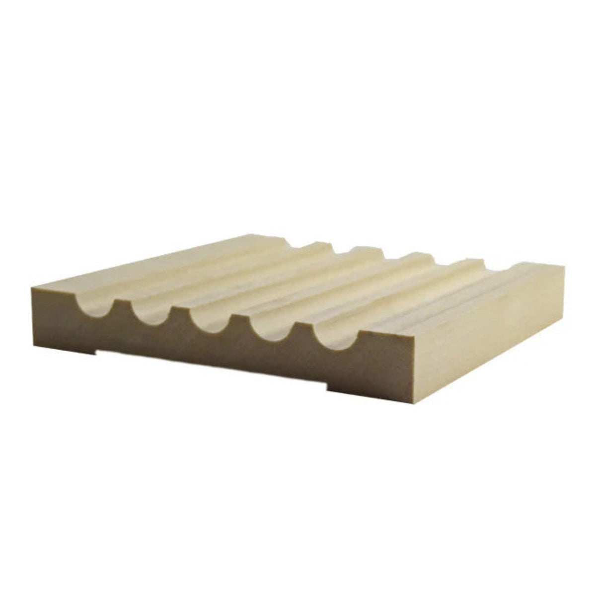 Fluted 5-1/8" Wide x 3/4" Casing. Unfinished Trim, Red Oak, 42"