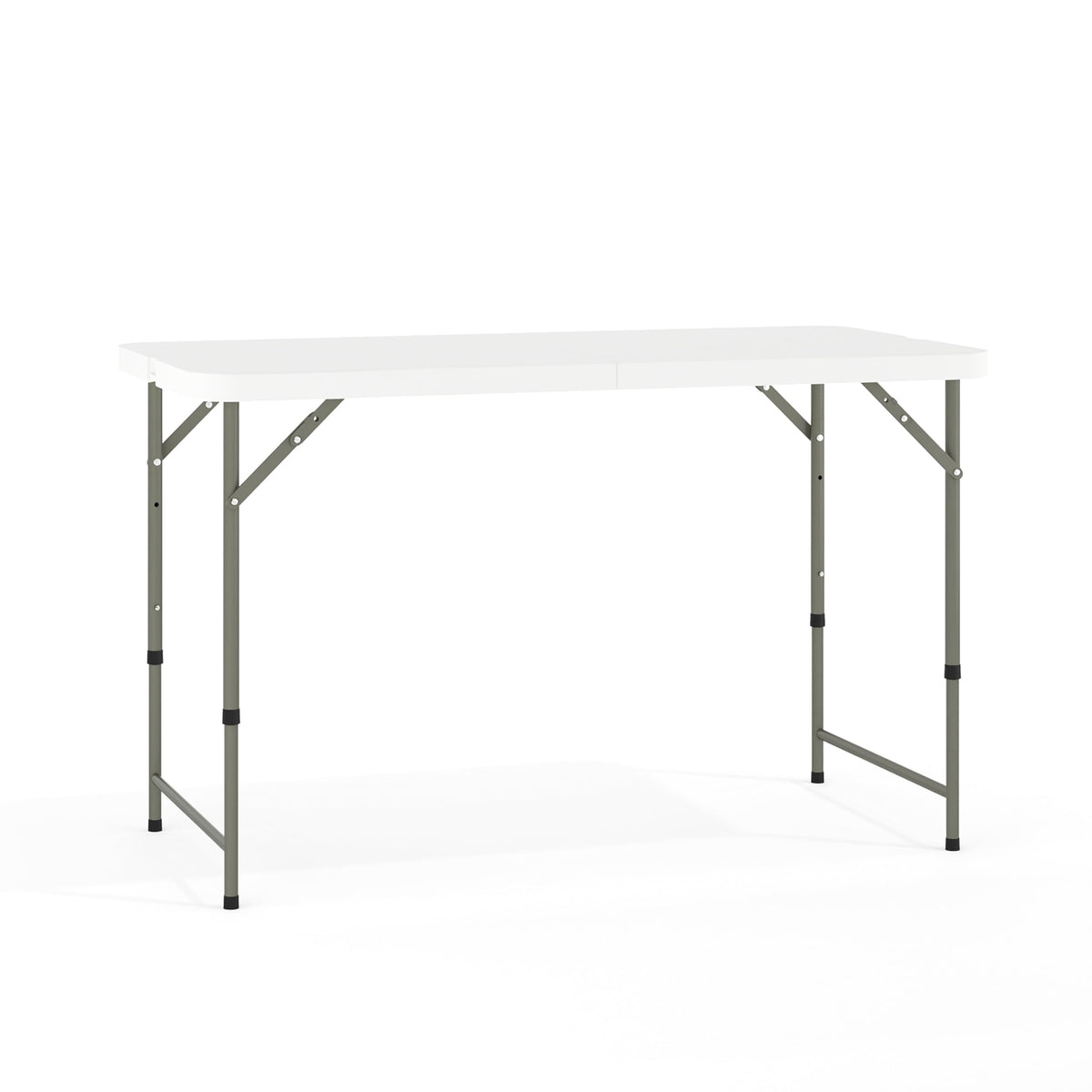 4-Foot Bi-Fold Granite White Plastic Folding Table