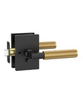 1 Pack Black and Champagne Bronze Privacy Door Handles