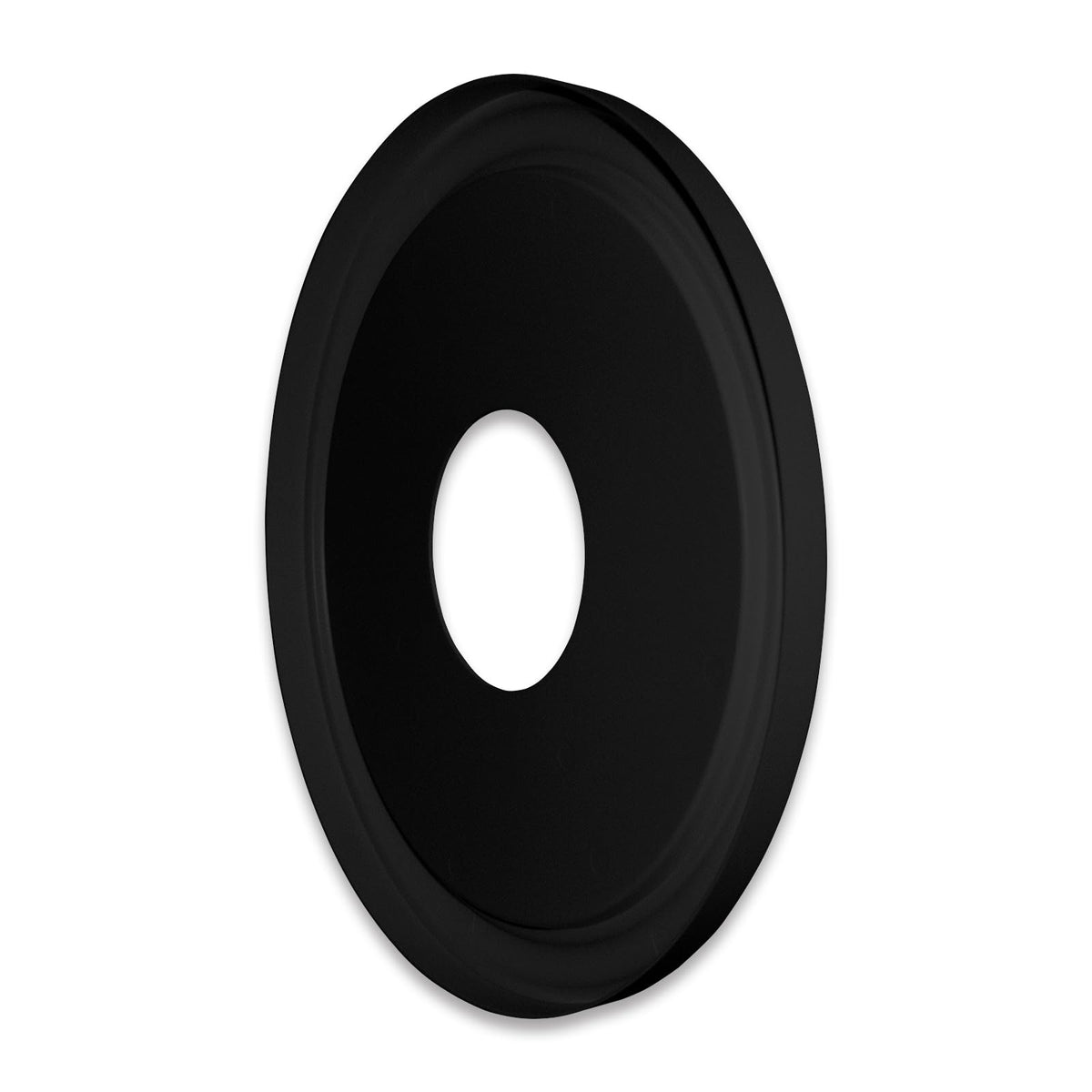 Molded Nylon Ceiling Medallion for Light Fixtures and Ceiling Fans Black 13"OD x 4"ID x 1-1/8"P (Fits Canopies up to