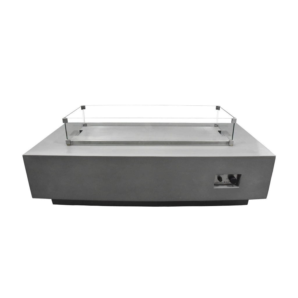 Granville 60" Natural Gas Concrete Outdoor Fire Pit Table Bundle
