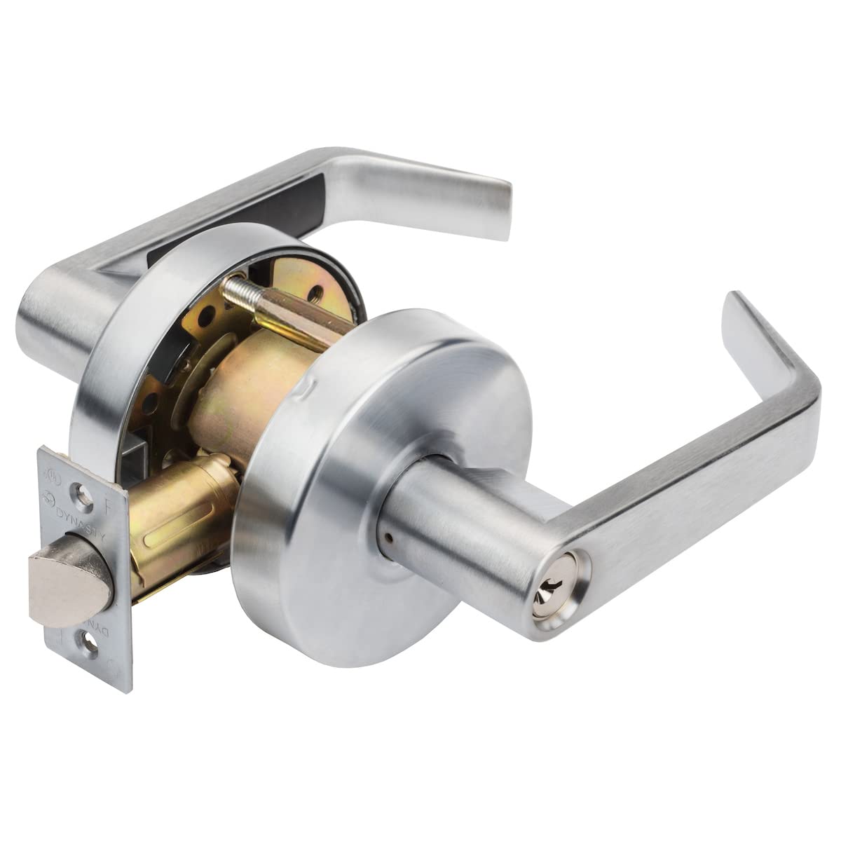 Augusta Office/Entry Lever Lockset, ADA, Grade 2, Satin Chrome