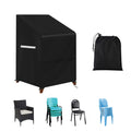 Stacking Outdoor Chair Cover Waterproof, Outdoor Patio Furniture Covers Stacked Chairs 420D, Lawn Furniture Stacking