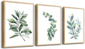 Framed Canvas Wall Art Wall Decor Green Leaves Plants Watercolor Painting Office Wall Pictures Kitchen Wall