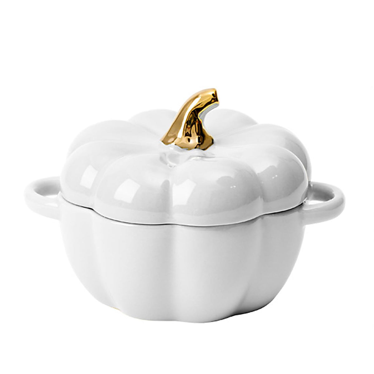 Dutch Oven Pot with Lid, Pumpkin Pottery Dessert Saucepan, Mini Baking Dish Cute Pumpkin Bowl, Covered Dutch Oven