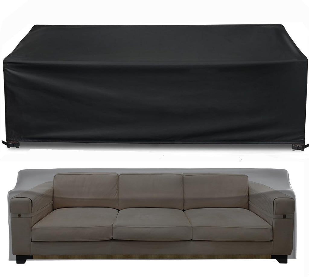 Outdoor Couch Cover Waterproof, 78" Wx 33" Dx 32" H Patio Furniture Covers Waterproof, Windproof 2-Seater Sofa Cover