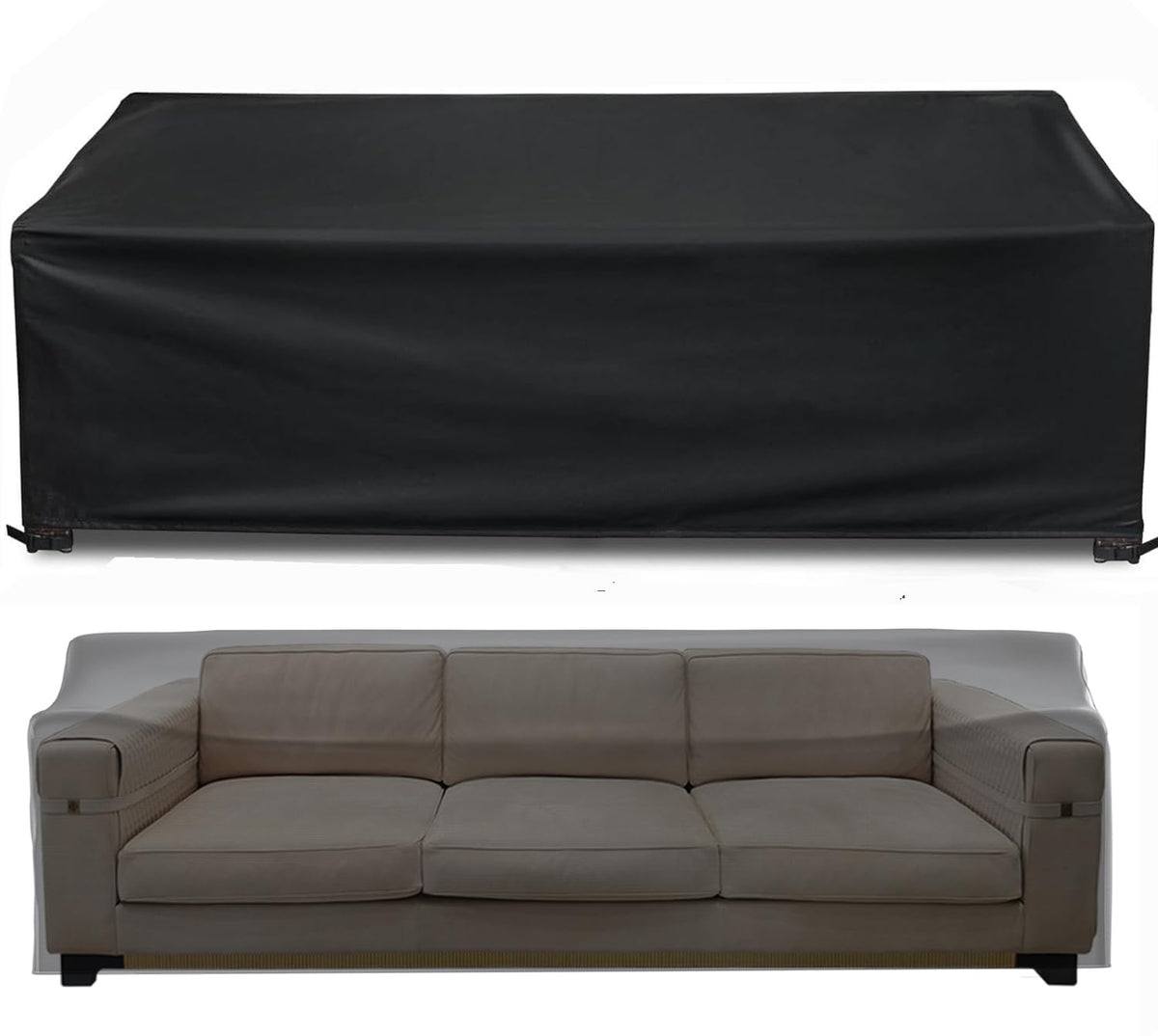 Outdoor Couch Cover Waterproof, 78" Wx 33" Dx 32" H Patio Furniture Covers Waterproof, Windproof 2-Seater Sofa Cover