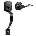 Black Front Door Handle No Lock, Exterior Door Handle, Matte Black