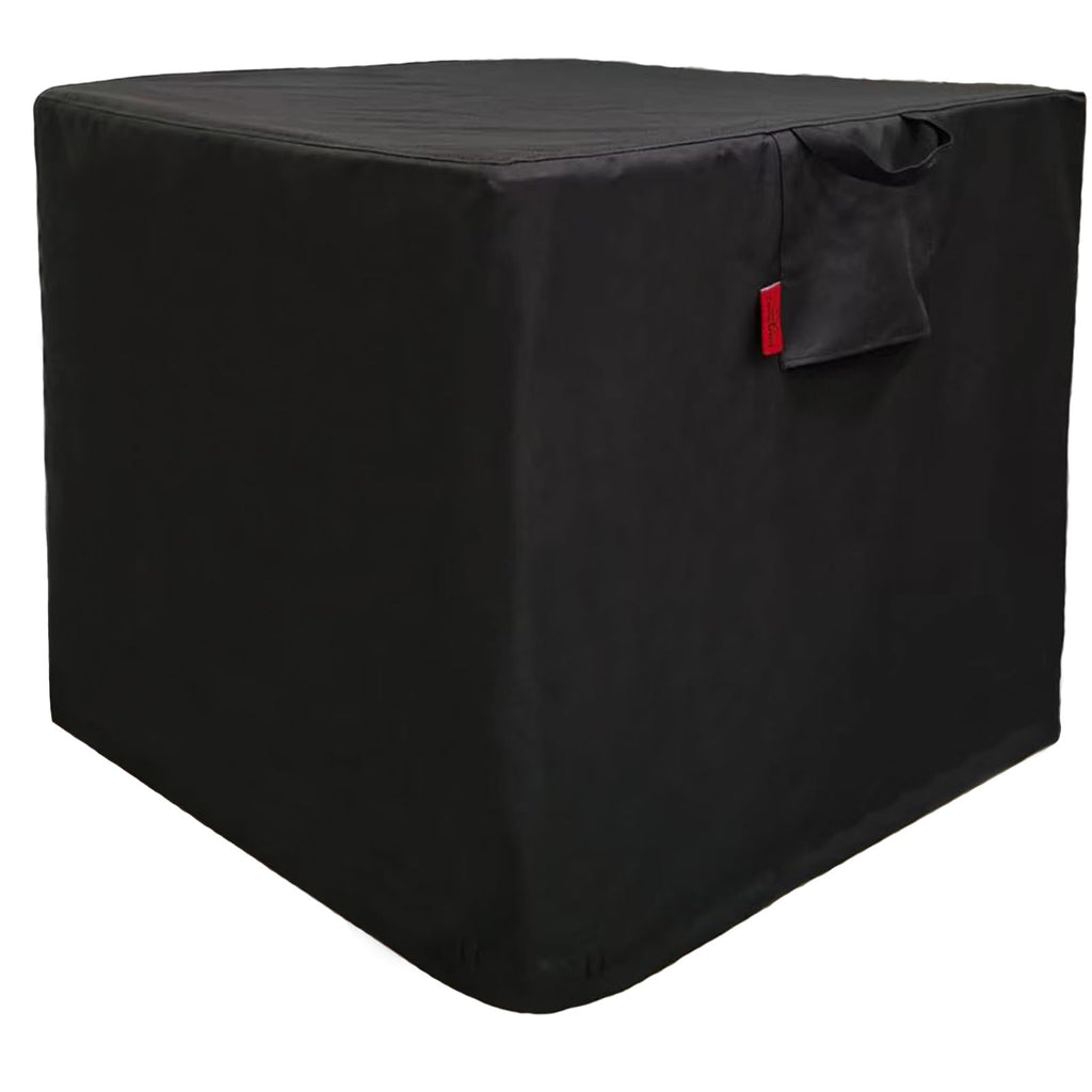 Outdoor Patio Fire Table Cover, Square Fading Resistant 600D Heavy Duty Firepit Cover, Joints Waterproof Strips 100%