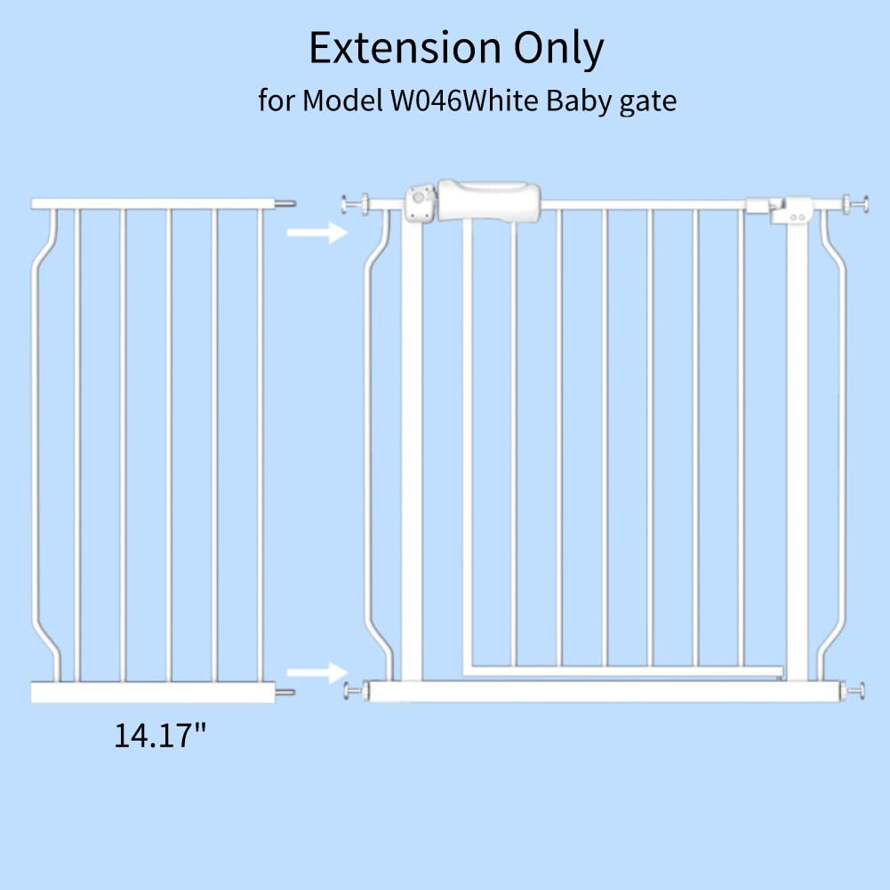 Walk Through Baby Gate Auto Close White Child Safety Gates Extension