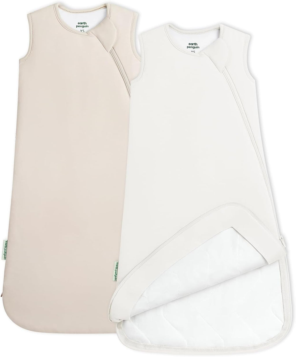 Soft Bamboo Viscose Baby Sleep Sack, 1.0 TOG Baby Sleeping Bag 2 Pack, Cozy Baby Wearable Blanket Way Zipper