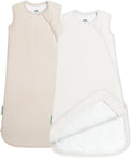 Soft Bamboo Viscose Baby Sleep Sack, 1.0 TOG Baby Sleeping Bag 2 Pack, Cozy Baby Wearable Blanket Way Zipper