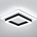 32W Modern LED Ceiling Light, Small Flush Mount Light Fixture, 6500K Cold White Ceiling Lamp, Square Hallway Lighting