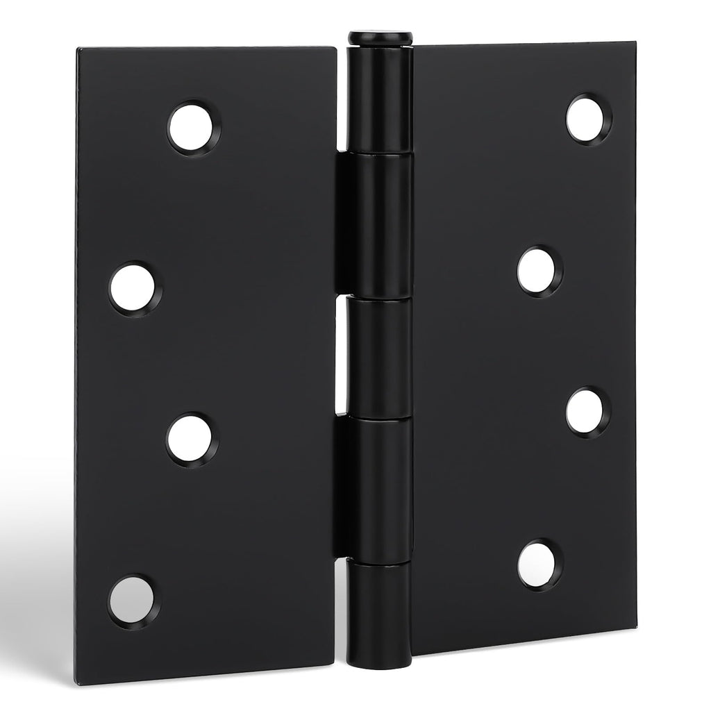 18 Pack Matte Black Door Hinges, 4 x 4 Inch Black Door Hinges