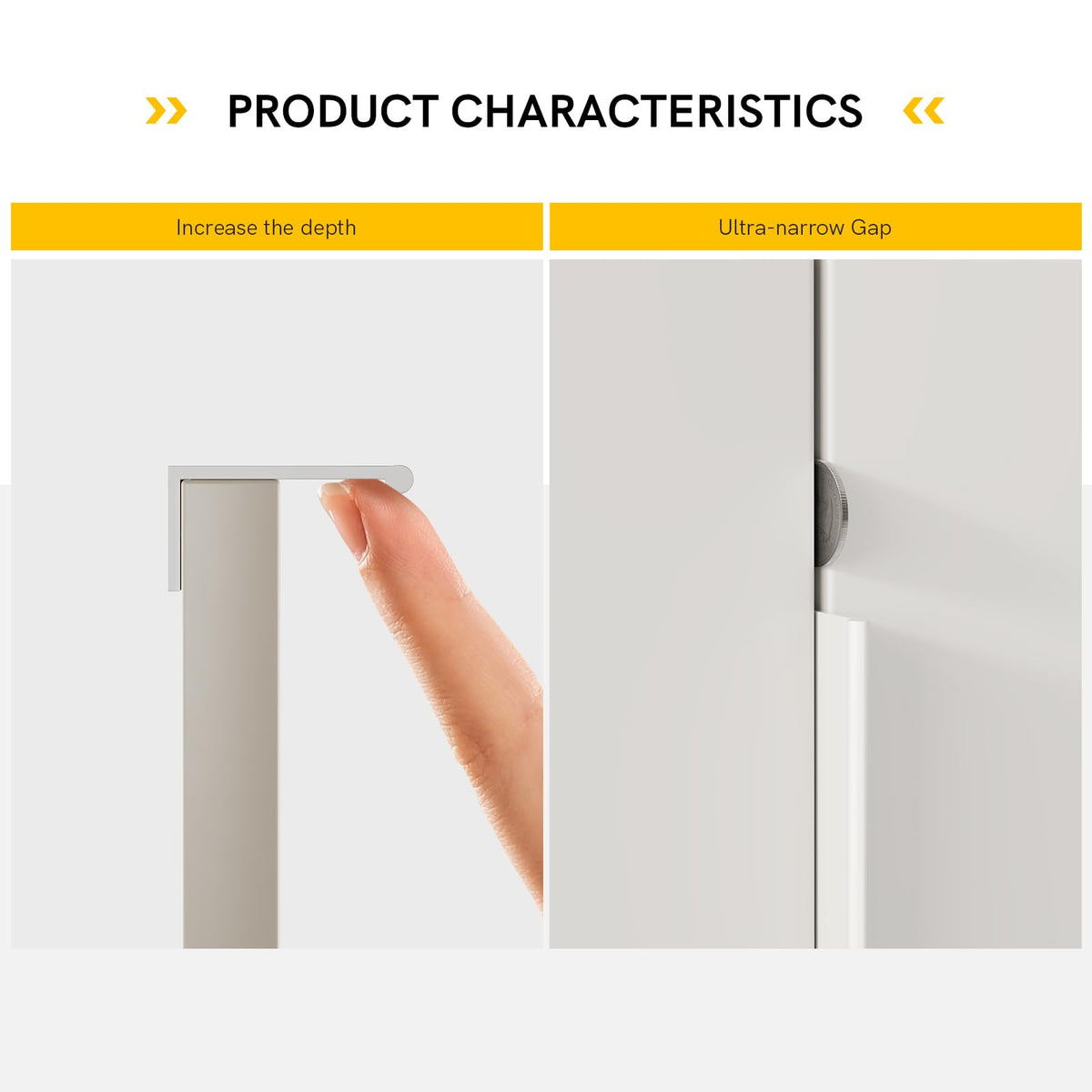 10 Pack 10" Cabinet Pulls White Finger Pulls for Cabinets