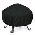 32 Inch Round Fire Pit Cover Waterproof, 32" Dia x 14" H, Black