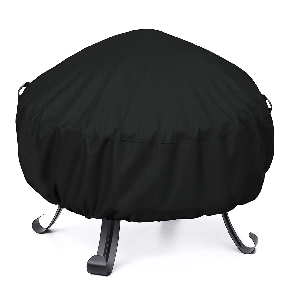 32 Inch Round Fire Pit Cover Waterproof, 32" Dia x 14" H, Black