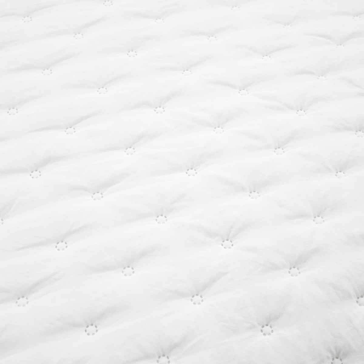Reyna Ruffle Reversible Oversized 3 Piece Quilt Set, White
