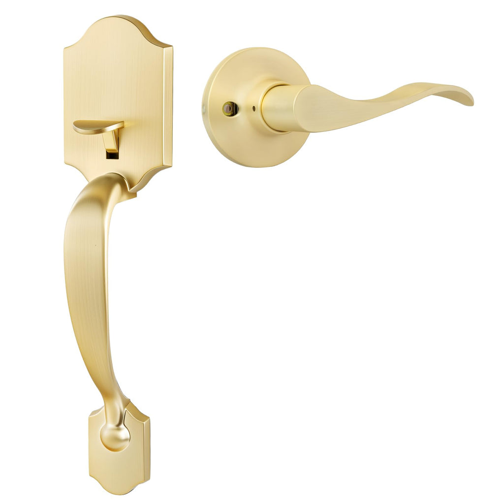 Front Door Handle, Gold Door Handle Exterior No Lock