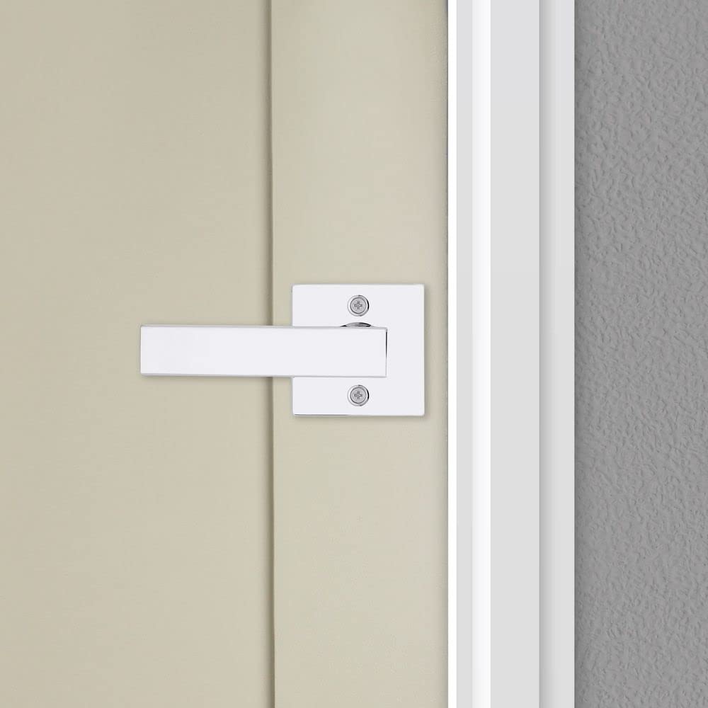 Singapore Dummy Door Handle, Single Sided Lever for Closets, French Double Doors, and Pantry, Polished Chrome