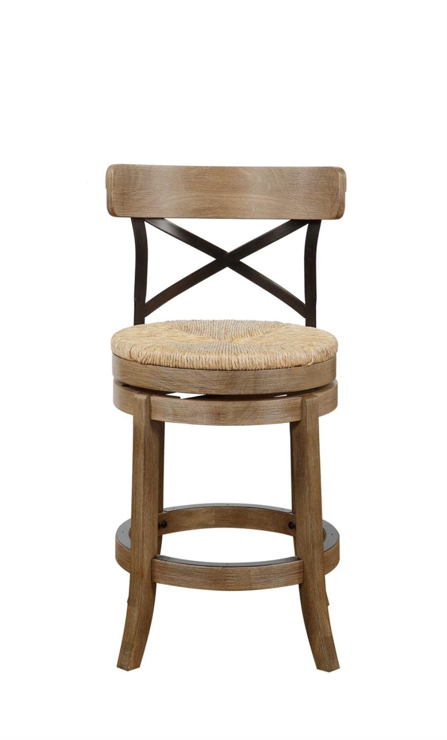 Inspired Bertoia Style Myrtle Counter Height Stool, 24-Inch, Wheat Wire-Brush