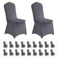 20pcs Spandex Chair Cover Stretch Slipcovers for Wedding Party, Dining Banquet Chair Decoration Covers (Gray, 20)