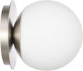 Wall Sconces, 1 Light Modern Globe Sconce in Brushed Nickel, Wall Light Bathroom Living Room & Hallway Vanity