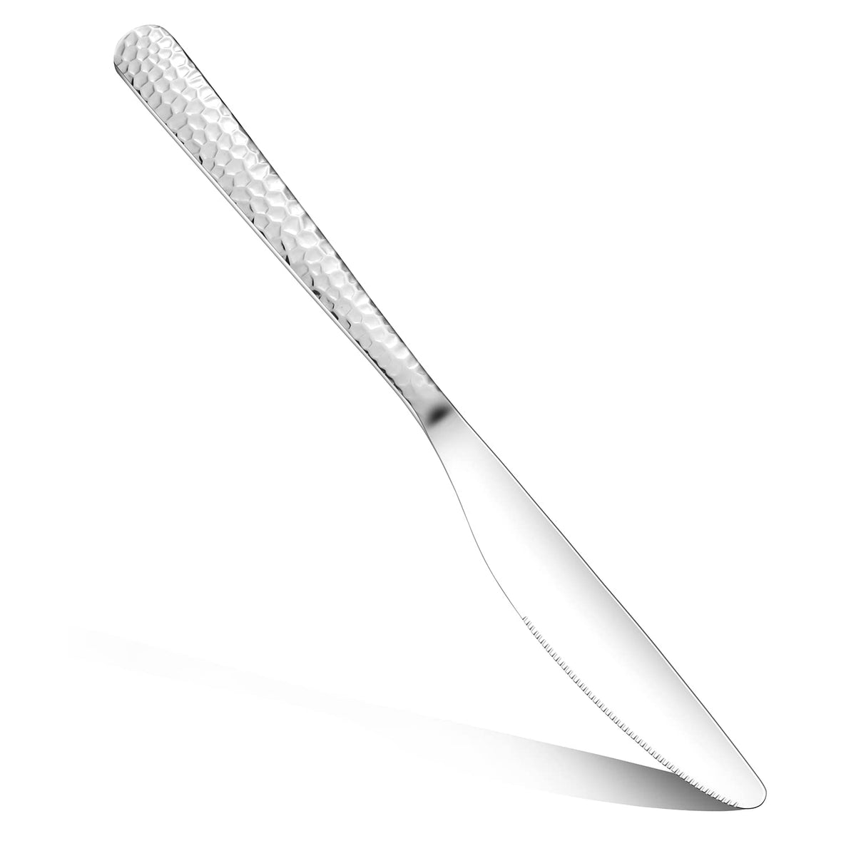 Hammered Silverware Set, 30 Pieces Flatware Set Service for 6, Premium Stainless Steel Mirror Polished Cutlery