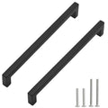 40 Pack 10 Inch Matte Black Cabinet Pulls, Square Drawer Handles