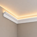 9 Pcs LED Crown Molding, 47.2" Ceiling Trim with Hidden LED Channel