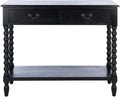 Classic 36-Inch Console Table in Black for Entryways and Hallways