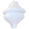 Inspired Noguchi Style PaperLanternStore.com Jumbo White Beehive Unique Shaped Paper Lantern, 24-inch x 30-inch