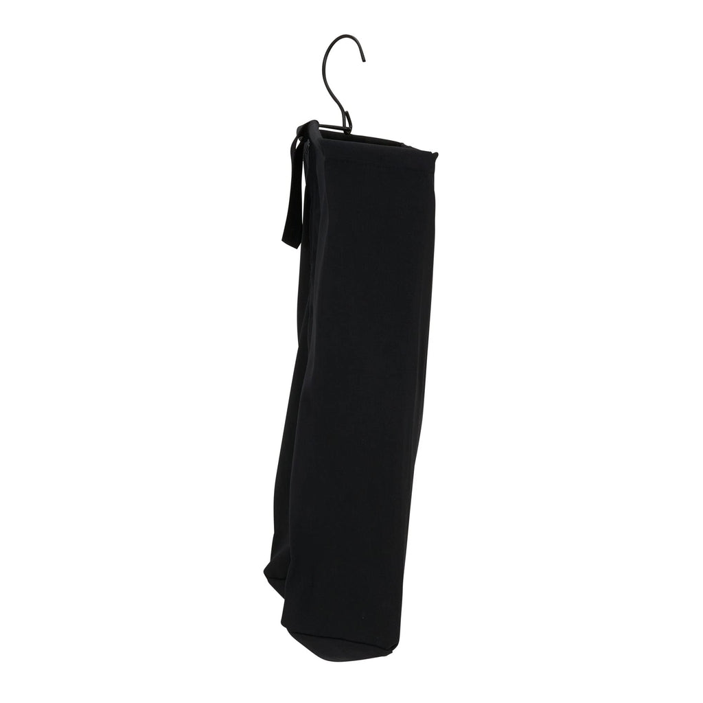 Door Hanging Laundry Bag in Washable Canvas with Loop Handle, Black