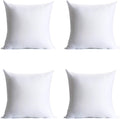 18 x 18 inches Pillow Inserts Hypoallergenic Brushed Microfiber Liner Down Alternative Filled Square - Set of 4