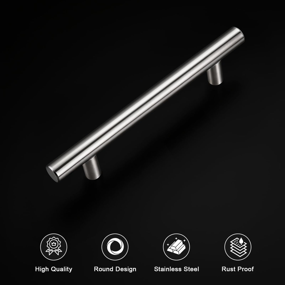 30 Pack 3-3/4'' (96mm) Hole Center Cabinet Pulls, Brushed Nickel