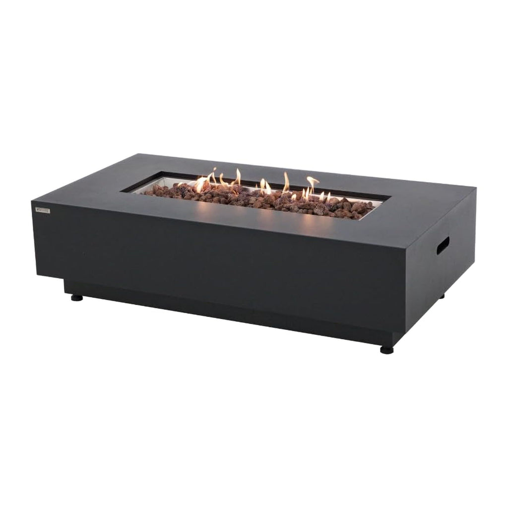 Westwood Fire Table Outdoor Fire Pit 50" x 26" Rectangular Propane Firepit Includes Lava Rocks 50, 000 BTUs Outdoor