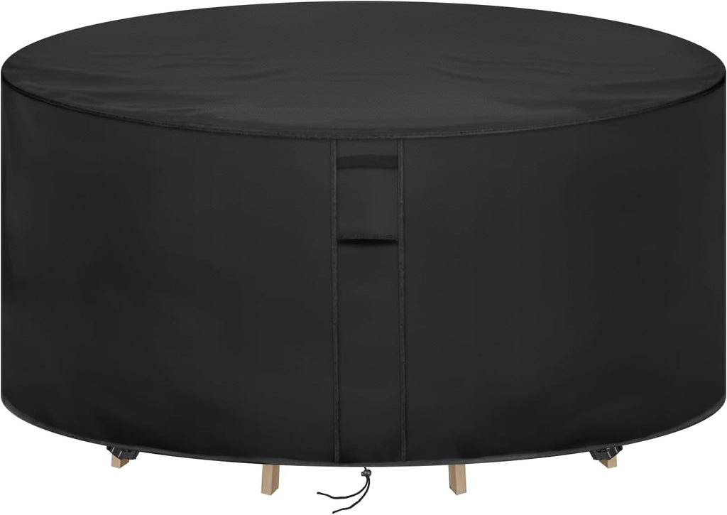 Round Patio Furniture Covers Waterproof, 84" Dia x 44" H | 84 Inch High Outdoor Round Table Cover, Tall Bar Height