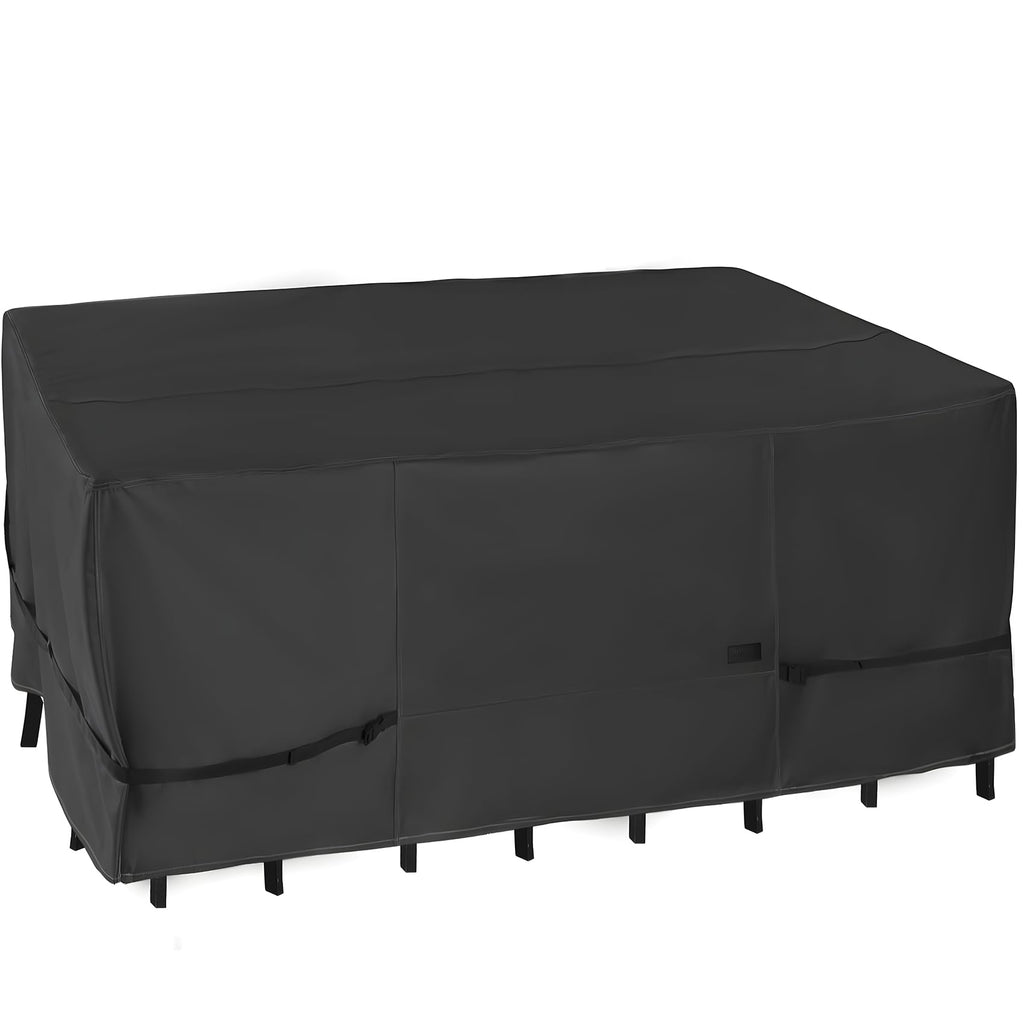 Patio Table Cover Rectangular 125 x 84 Inch, Waterproof Outdoor Furniture Set Covers for Dining Table and Chair