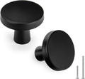 30 Pack Matte Black Cabinet Knobs Hardware Handles Round Dresser Drawer Knob Bifold Modern Cabinets Pulls,1.27 Inch