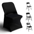 Black Spandex Chair Covers 12 Pcs for Wedding Party