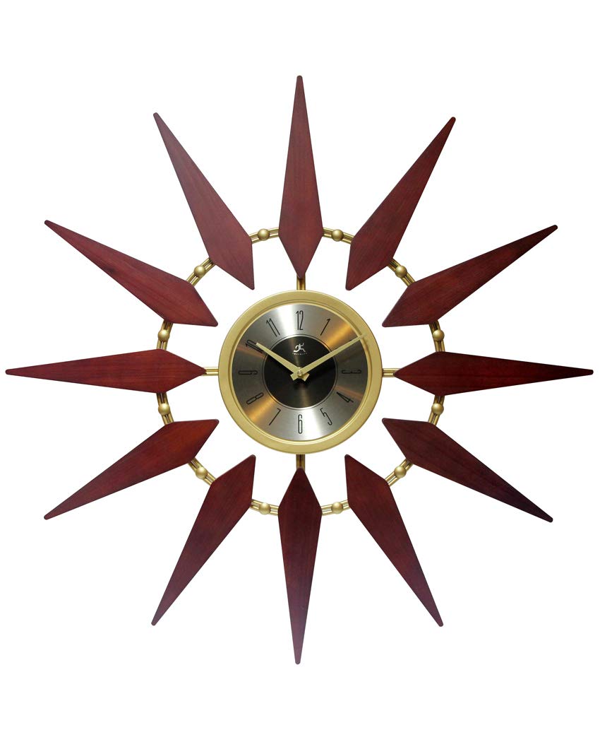 Inspired Nelson Style Orion Starburst Wall Clock Mid Century Modern 30 inch Large Mid Century