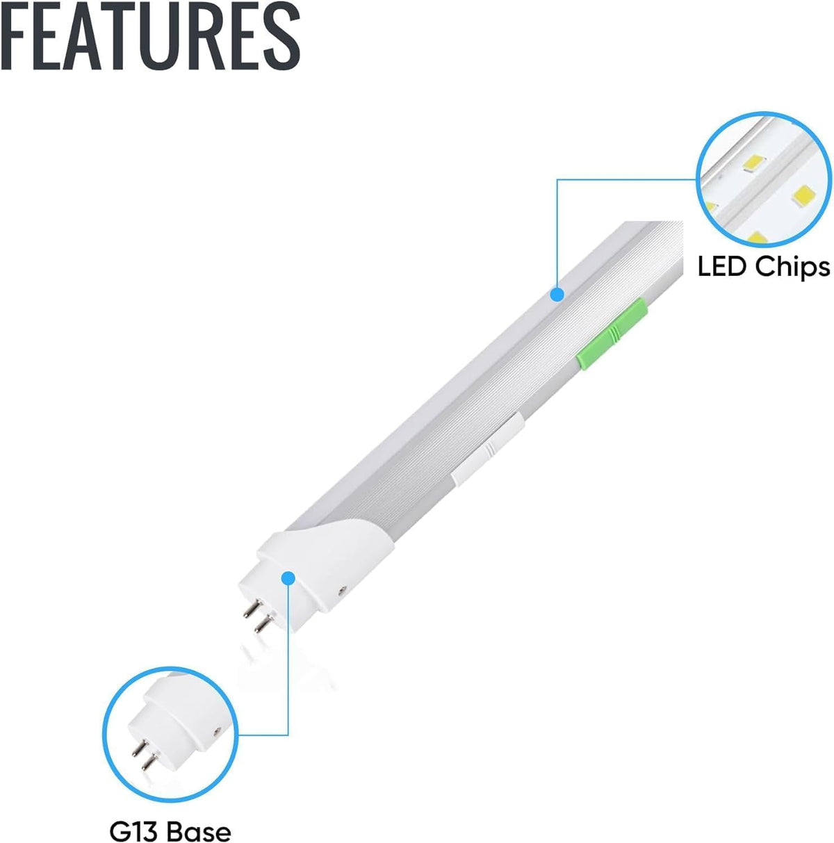 4FT T8 LED Tube Light, Type A+B, 12W/15W/18W/22W, 3000K | 4000K | 5000K | 6500K, Single and Double End Powered, Plug