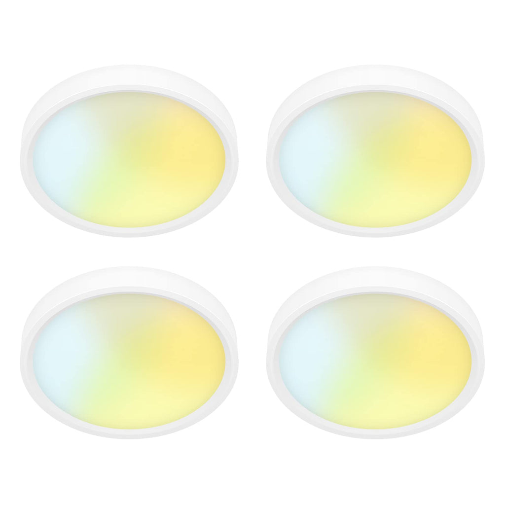 5 Inch Field Selectable 5CCT LED Edgelit Slim Surface Mount Downlight for J-Box, Round, Mini Flat Panel Light