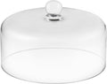 9.6" Wide Handmade Sturdy Glass Cake Dome, Cake Cover Lid for Cake, Food and Display, Glass Topper For Cake Plate
