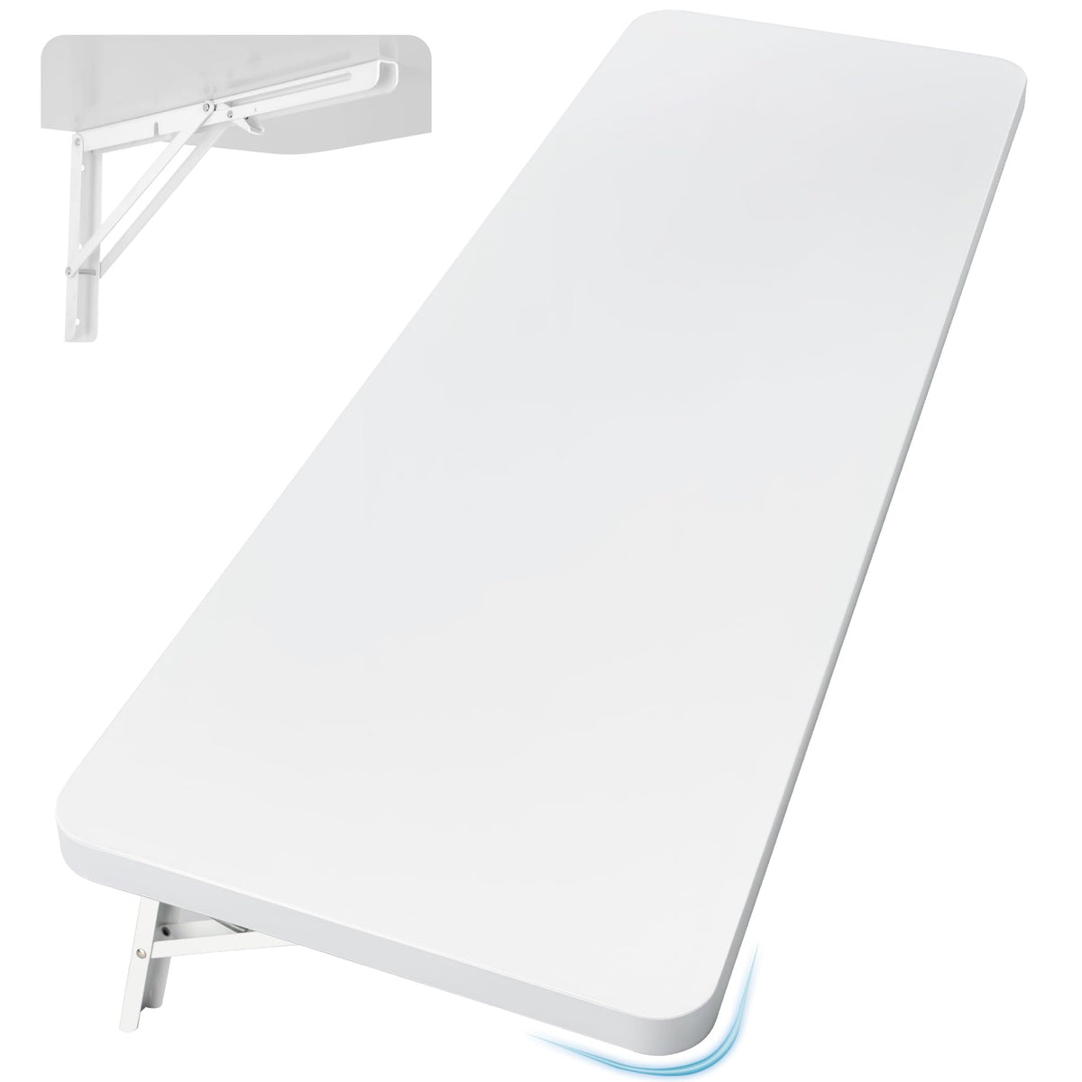 Wall Mounted Folding Table 47.2"L x 19.7"W, White
