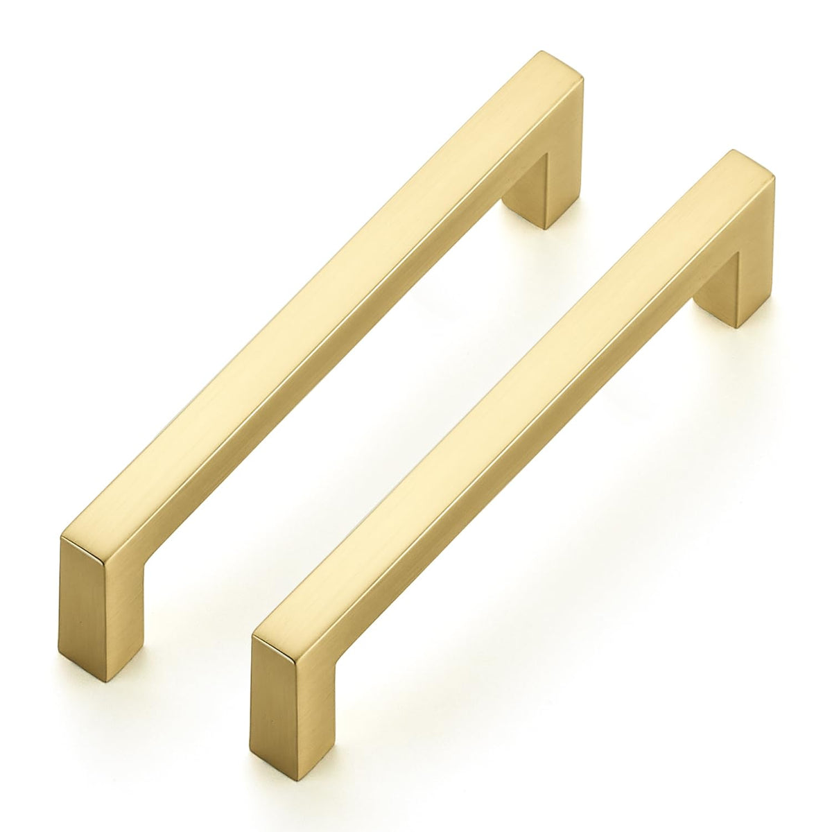 Brushed Gold Cabinet Handles Solid Cabinet Pulls 3-3/4 Inch 20 Pack