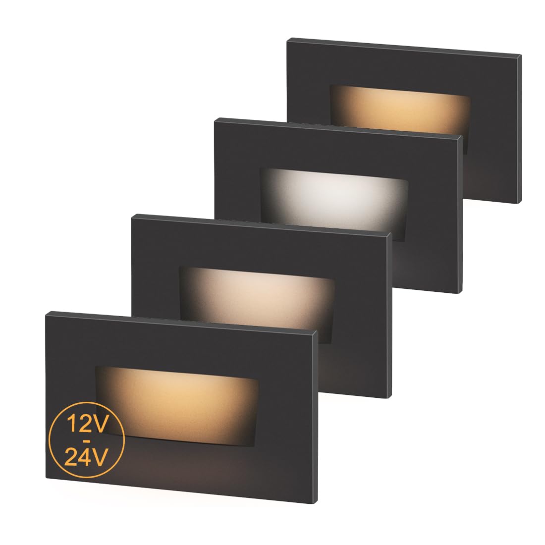 AC/DC Low-Voltage LED Step Lights, 3CCT, 4-Pack